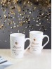 Happy Anniversary Porcelain Mugs set of 2 Gift Box